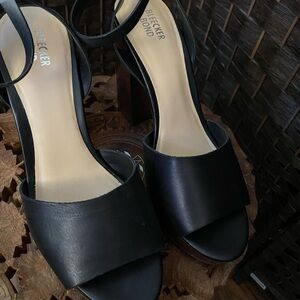 Bleecker & Bond Black Leather Heels